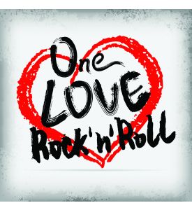 One love rock'n'roll poster handwritten design - ID # 221901040
