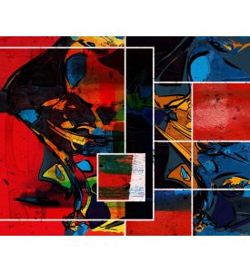 abstract painting digital collage mixed media colorful background 1 - ID # 240121894