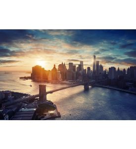 New York City - Manhattan after sunset , beautiful cityscape - ID # 260344292