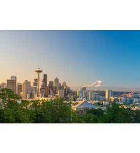View of downtown Seattle skyline in Seattle Washington, USA - ID # 510935326