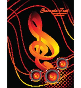 black background with musical notes vinyl - ID # 57714268