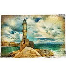 artwork in painting style - lighthouse - ID # 58421419