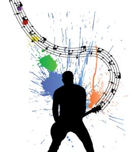 Rock group guitarist Vector illustration for design use 3a - ID # 74415421