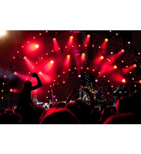 Crowd of fans at an open-air live concert - ID # 83568538
