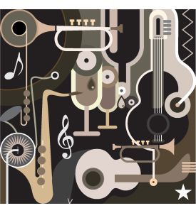 Music Background - color vector illustration Abstract collage - ID # 94948618