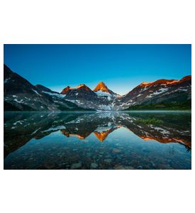 Reflection Of Mount Assiniboine On Magog Lake At Sunrise Alberta - ID # 110500409