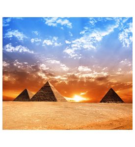 Egypt Pyramid Historic Buildings Panorama - ID # 114904960