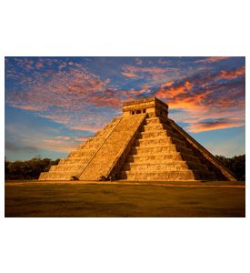 El Castillo The Kukulkan Temple Of Chichen Itza Mayan Pyramid - ID # 161210453