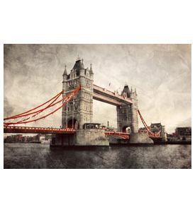 Tower Bridge in London England the UK Artistic vintage - ID # 162125291