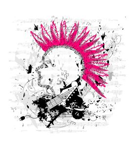 Grungy Punk Emo Illustration - ID # 16451450