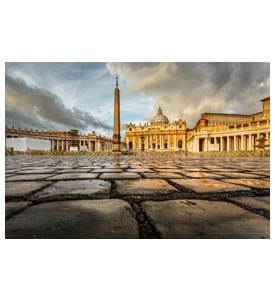 Saint Peter Square And Saint Peter Basilica In The Morning Vatican - ID # 174665492