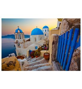 Santorini Sunset Pathway View - ID # 190671116