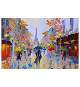 Oil painting of Eiffel Tower France - ID # 246961234