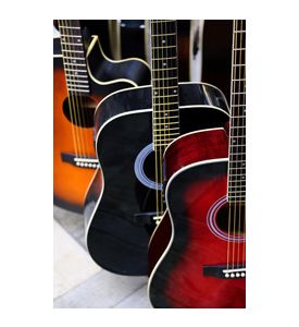 Guitars In The Store Background - ID # 250233817