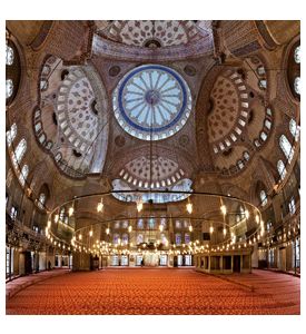 Interior Of The Sultanahmet Mosque Blue Mosque In Istanbul Turkey - ID # 75321991