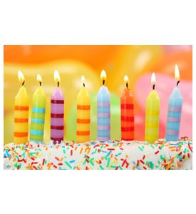 Birthday Candles On Colorful Background - ID # 14147109