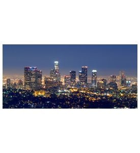 Los Angles Skyline At Night - ID # 2036087