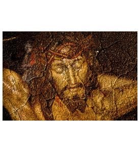 Figure Of Jesus Christ On Vintage Background - ID # 21361133