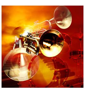 Abstract Jazz Rock Background Musical Instruments - ID # 22392062