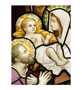 Compilation Of Stained Glasses Showing Holy Family - ID # 26772715