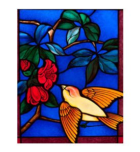 Colorful Stained Glass Style Dove Of Peace - ID # 27172637