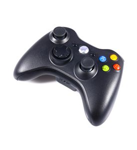 Wireless Black Gamepad Isolated On Whit - ID # 29234398