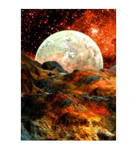 Alien Planet And Moon - ID # 33281236