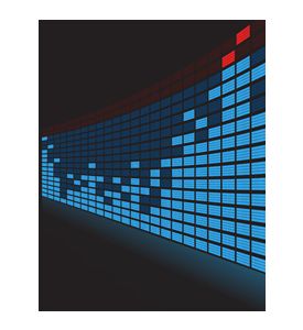 Graphic Equalizer In Perspective - ID # 40087381