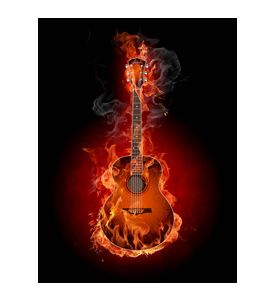 Burning Guitar - Acoustic - ID # 42055201
