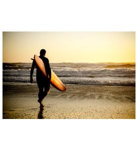 Surfer Walking On The Beach In Portugal - ID # 43311605