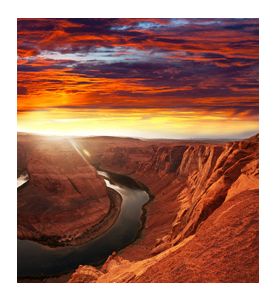 Horse Shoe Bend At Sunset - ID # 44170160