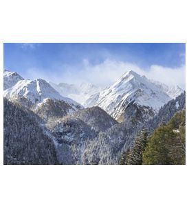 Snowcapped Mountain Peaks And Forests - ID # 44325125