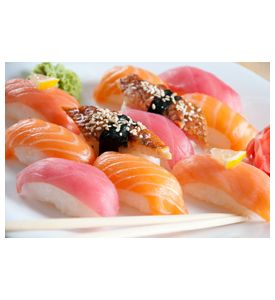 Sushi Set On A Plate - Close - Up - Studio Shot - ID # 46643894