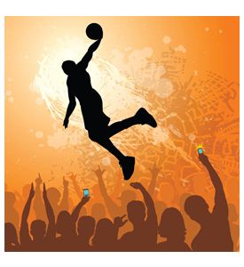 Basketball Dunk Grunge Design - ID # 50322320