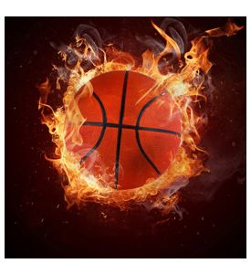 Hot Basketball In Fires Flame - ID # 51435425