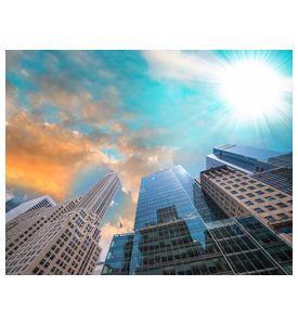 Hi-Rise Skyscrapers With Sunset Sky - ID # 57169277