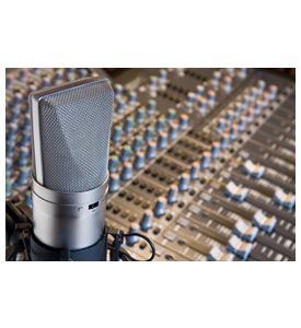 Studio Microphone And Mixing Console - ID # 6790013