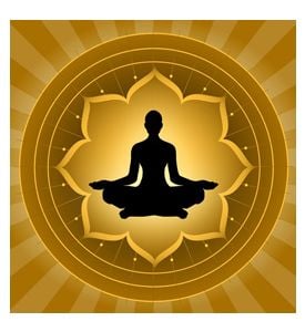 Yoga - Meditation On Lotus Background - ID # 8707544