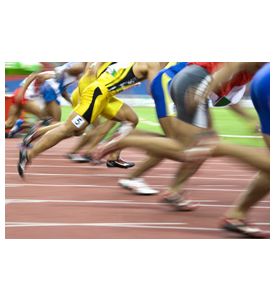 Image Of 100 Meters Athletes In Action - ID # 9740508