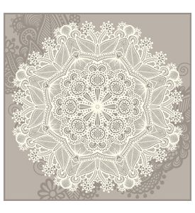 Circle Lace Ornament - Round Ornamental Pattern - ID # V-49820227-V