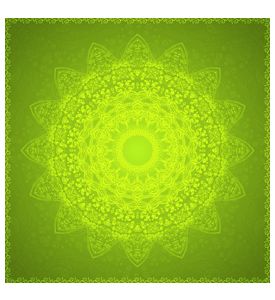 Green Vintage Ethnic Ornament Mandala - ID # V-53358767-V