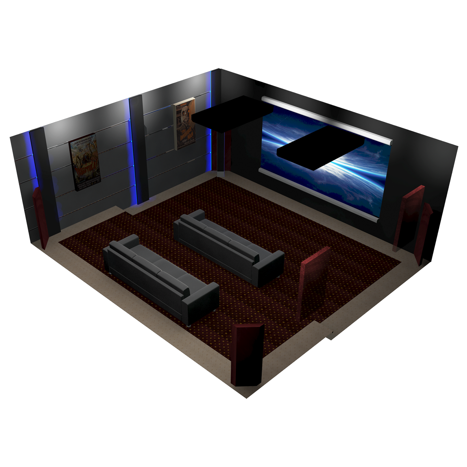 Acoustic Panels | Home Theater Room Package 1 | Bass Traps, image size:1920x1920